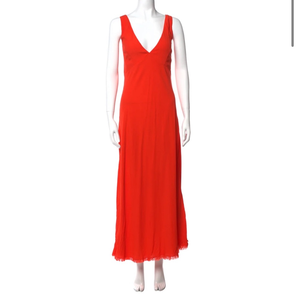 Plunge Neckline Long Dress